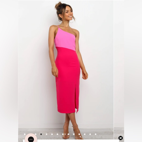 Petal & Pup Dresses & Skirts - Petal & Pup one strap pink midi dress
